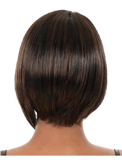 Tempting Brown Straight Chin Length African American Wigs