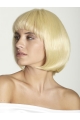 Comfortable Blonde Straight Chin Length Wigs For Cancer