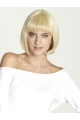 Comfortable Blonde Straight Chin Length Wigs For Cancer