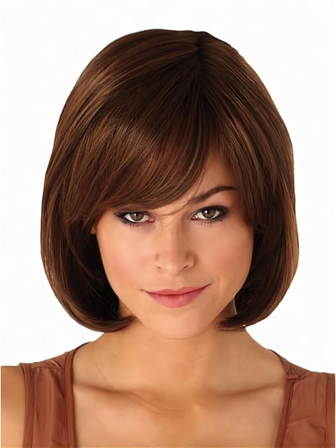 Gorgeous Auburn Straight Chin Length Bob Wigs