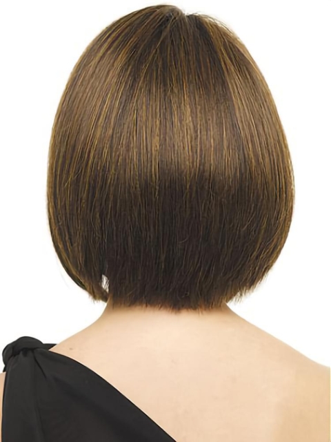 Great Brown Straight Chin Length Bob Wigs