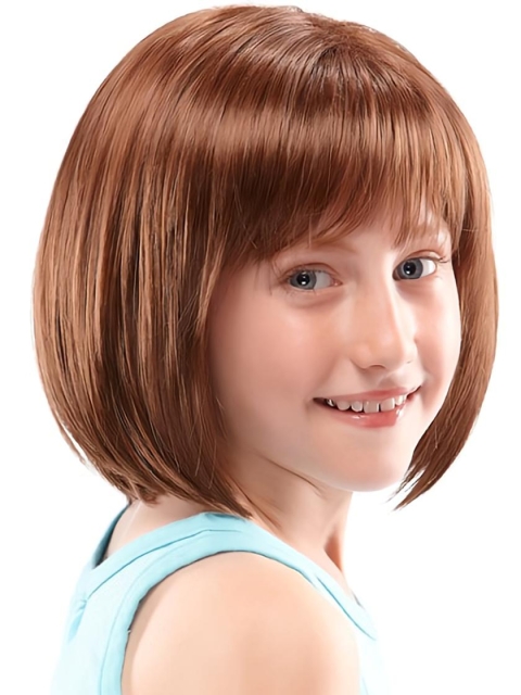 Cosy Auburn Lace Front Chin Length Kids Wigs