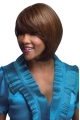 Comfortable Auburn Straight Chin Length African American Wigs