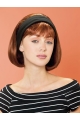 Elegant Auburn Straight Chin Length Human Hair Wigs & Half Wigs