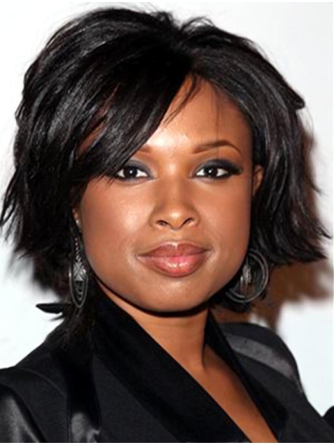 Nice Black Lace Front Chin Length Jennifer Hudson Wigs