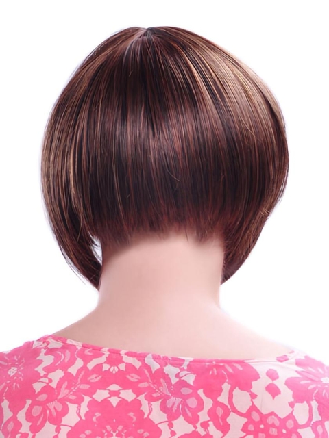 Sassy Auburn Straight Chin Length Bob Wigs