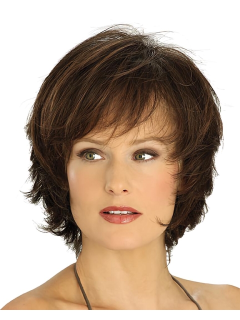 Lace Front Straight Synthetic Graceful Medium Wigs