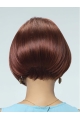 Refined Red Straight Chin Length Bob Wigs