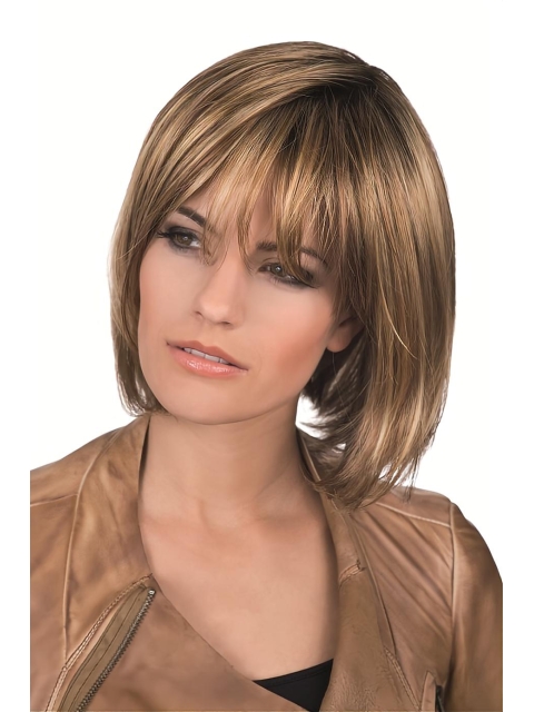 Stylish Lace Front Straight Chin Length Bob Wigs