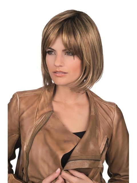 Stylish Lace Front Straight Chin Length Bob Wigs