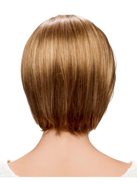 Sleek Blonde Monofilament Chin Length Petite Wigs