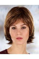 Brown Sassy Straight Synthetic Medium Wigs