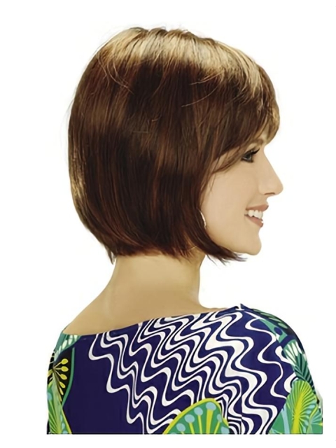 Comfortable Blonde Straight Chin Length Bob Wigs