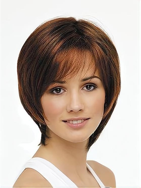 Monofilament Fabulous Straight Synthetic Medium Wigs