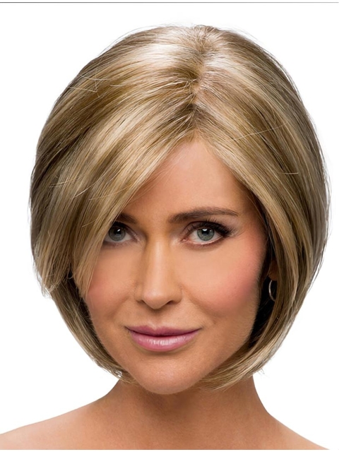 Comfortable Synthetic Monofilament Straight Medium Wigs