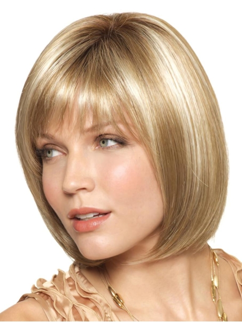 Blonde Nice Monofilament Synthetic Medium Wigs