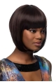 Trendy Black Straight Chin Length African American Wigs