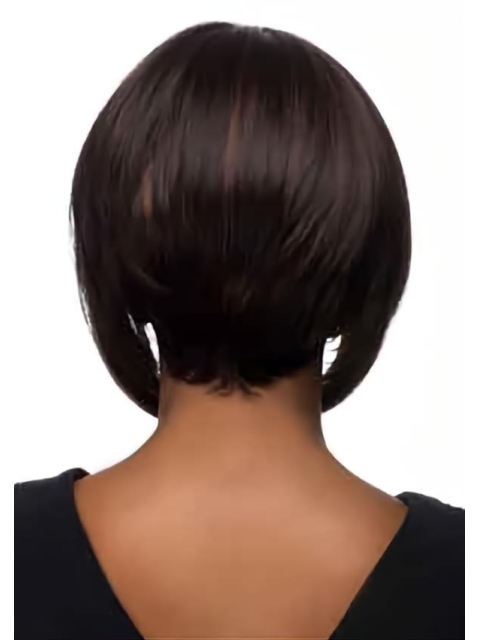 Trendy Black Straight Chin Length African American Wigs