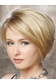 Exquisite Blonde Straight Chin Length Lace Front Wigs For Cancer