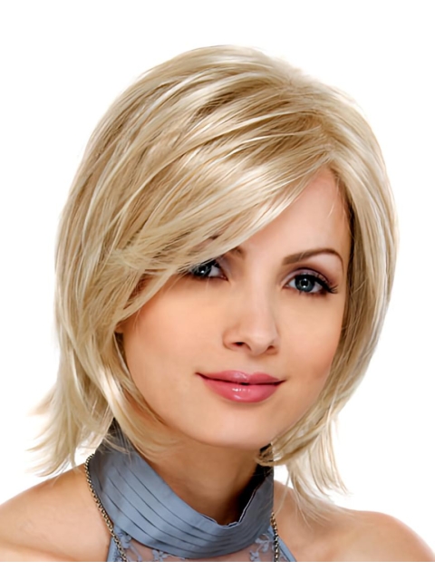 Blonde New Lace Front Synthetic Medium Wigs