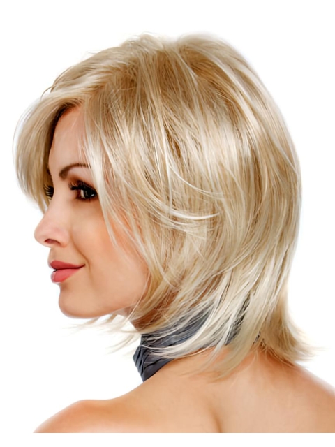 Blonde New Lace Front Synthetic Medium Wigs