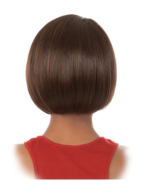 Affordable Brown Straight Chin Length African American Wigs