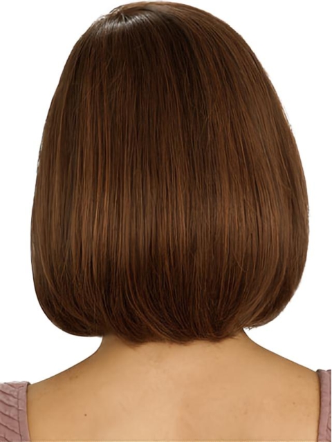 Shining Monofilament Straight Chin Length Full Lace Wigs For Cancer