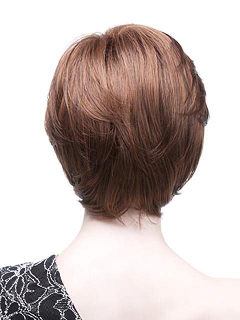 Gentle Synthetic Monofilament Straight Wigs For Cancer