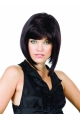 Suitable Black Straight Chin Length Bob Wigs