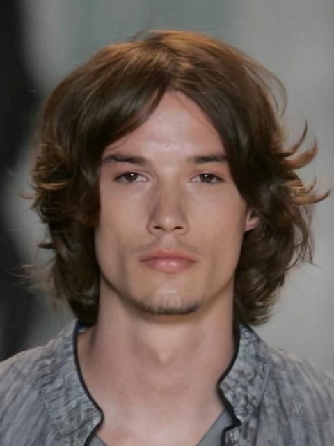 Auburn Lace Front Chin Length Men Wigs