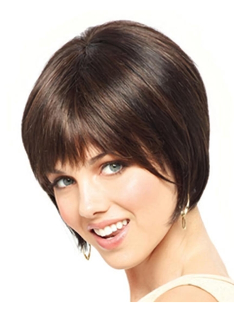 Natural Synthetic Auburn Lace Front Medium Wigs