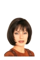 Shining Brown Straight Chin Length Human Hair Wigs