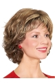 Curly With Bangs Monofilament 12" Blonde Synthetic Wigs For Women