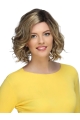 Blonde Stylish Curly Chin Length Synthetic Bob Wigs