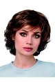 Synthetic 10" Curly Chin Length Brown High Quality Classic Wigs