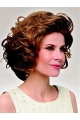 Monofilament Copper Chin Length Curly 12" Classic Synthetic Wigs