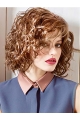 Monofilament Blonde Chin Length Curly 10" Layered Synthetic Wigs