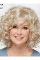 Curly Platinum Blonde Chin Length 12" Hairstyles Classic Wigs