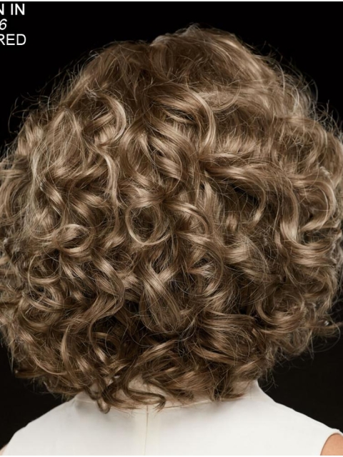 Curly Brown Chin Length 10" Stylish Classic Wigs