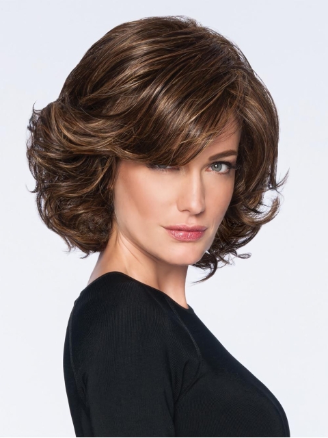 Brown Classic Women'S Curly Synthetic Wigs