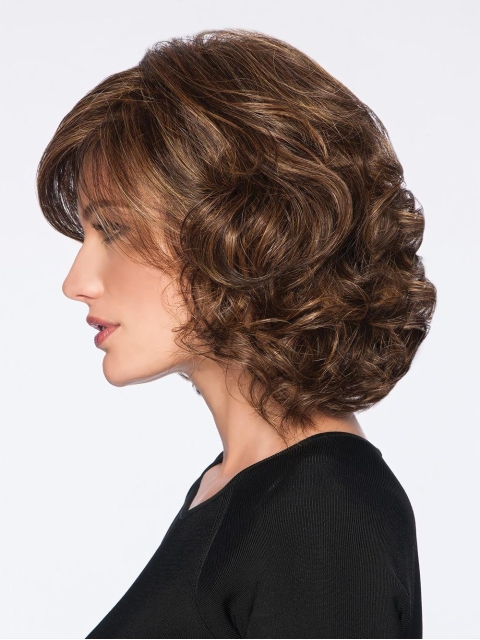 Brown Classic Women'S Curly Synthetic Wigs