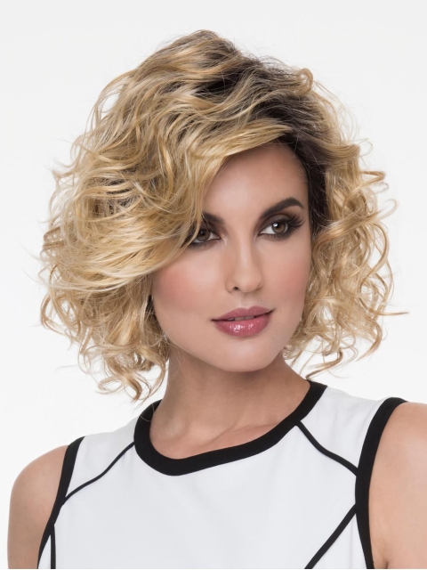 Curly Capless Blonde Classic Synthetic Wigs