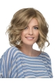 Blonde Curly Chin Length Layered Lace Front Synthetic Wigs