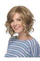 Blonde Curly Chin Length Layered Lace Front Synthetic Wigs