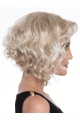 12" Curly Platinum Blonde Monofilament Wig Without Bangs