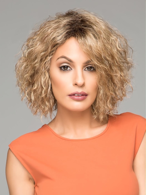 Designed Blonde 10" Curly Without Bangs Synthetic Wigs