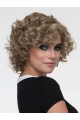 10" Curly Brown Layered Monofilament Synetic Wigs