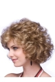 Designed Blonde Curly Chin Length Classic Wigs