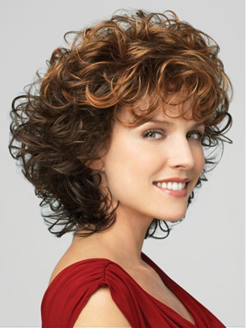 Lace Front Curly Chin Length Classic Wigs