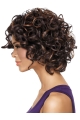 Good Brown Curly Chin Length African American Wigs